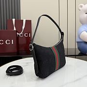 Gucci Lunetta Small Crossbody Bag Black GG Canvas - 22x13x3cm - 5