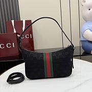 Gucci Lunetta Small Crossbody Bag Black GG Canvas - 22x13x3cm - 6