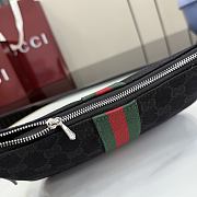 Gucci Lunetta Small Crossbody Bag Black GG Canvas - 22x13x3cm - 2