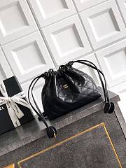 Chanel Clutch With Leather Strap Lambskin & Gold-Tone Metal Black - 18x12x5cm - 1