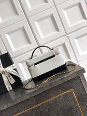 Chanel Vanity with Chain Suede Calfskin Shiny Lambskin & Gold-Tone Metal Gray & Black - 19.5x17x5cm - 3
