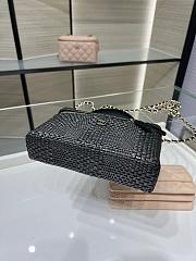 Chanel Classic Vanity with Chain Braided Raffia & Gold-Tone Metal Black - 19.5x17x5cm - 5