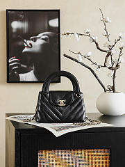 Chanel Mini Shopping Bag Shiny Lambskin & Gold-Tone Metal Black - 19x13x7cm - 1