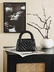 Chanel Mini Shopping Bag Shiny Lambskin & Gold-Tone Metal Black - 19x13x7cm - 5