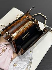 Chanel Mini Evening Bag Plexi & Gold-Tone Metal Brown & Black - 12x9x4.5cm - 6