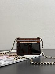 Chanel Mini Evening Bag Plexi & Gold-Tone Metal Brown & Black - 12x9x4.5cm - 5