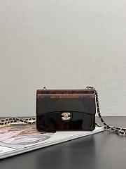 Chanel Mini Evening Bag Plexi & Gold-Tone Metal Brown & Black - 12x9x4.5cm - 4