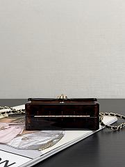 Chanel Mini Evening Bag Plexi & Gold-Tone Metal Brown & Black - 12x9x4.5cm - 2