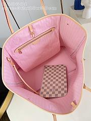 LV Neverfull GM Damier Azur Canvas Rose Ballerine Pink N40601 - 39x32x19cm  - 6
