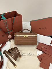 Loro Piana Extra Pocket L19 Cotton Colour Vicuna/Dark Vicuna/Sun Gold (B5UR) - 19x7x12cm - 1