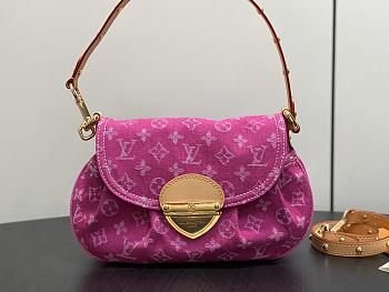 LV Sunset Monogram Denim Fuchsia M28291 - 27x18x3cm