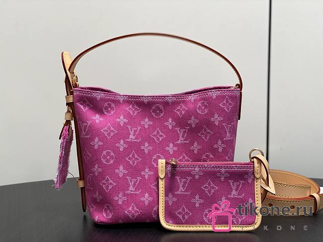 LV All In BB Monogram Denim Fuchsia M27626 - 16x18x12cm - 1