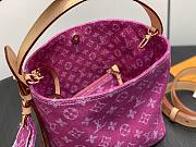 LV All In BB Monogram Denim Fuchsia M27626 - 16x18x12cm - 3