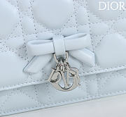 My Dior Mini Bag Ice Blue Cannage Lambskin Bow - 21x11.5x4.5cm - 2