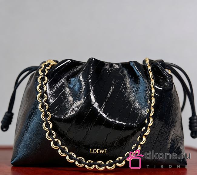 Loewe Medium Flamenco Purse in Hagfish Black - 30x20x10.5cm - 1