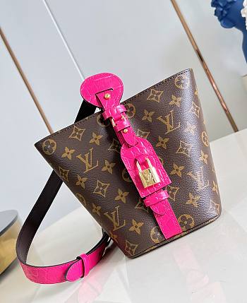 LV All In BB Monogram/Crocodile Fuchsia N30025 - 16x18x12cm