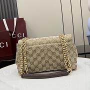 Gucci GG Marmont Small Shoulder Bag Beige and Brown GG Canvas - 23x17x9cm - 6
