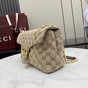 Gucci GG Marmont Small Shoulder Bag Beige and Brown GG Canvas - 23x17x9cm - 5