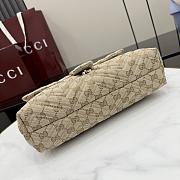 Gucci GG Marmont Medium Shoulder Bag Beige and Brown GG Canvas - 31x17x8cm - 5