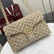Gucci GG Marmont Medium Shoulder Bag Beige and Brown GG Canvas - 31x17x8cm - 4