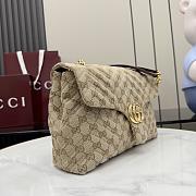 Gucci GG Marmont Medium Shoulder Bag Beige and Brown GG Canvas - 31x17x8cm - 2