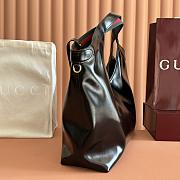 Gucci Giglio Large Tote Bag Black Leather - 60×47×16cm - 3