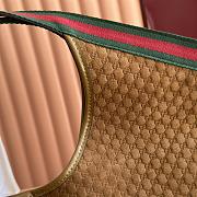 Gucci Giglio Large Tote Bag Brown GG Suede  - 60×47×16cm - 4