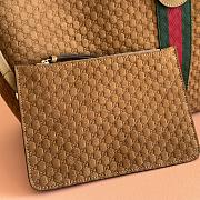Gucci Giglio Large Tote Bag Brown GG Suede  - 60×47×16cm - 2