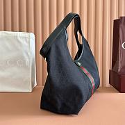Gucci Giglio Large Tote Bag Black GG Canvas  - 60×47×16cm - 6