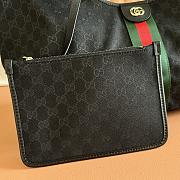 Gucci Giglio Large Tote Bag Black GG Canvas  - 60×47×16cm - 2