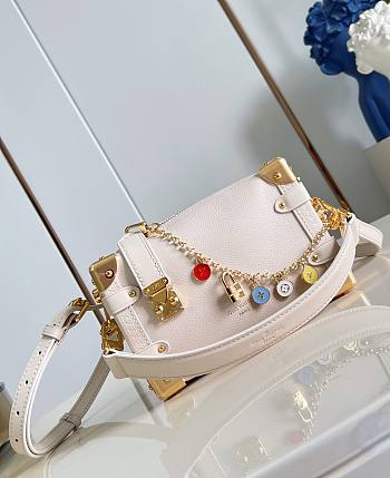 LV Side Trunk PM Calf Leather Chalk M27438 - 19x12.5x7.5cm