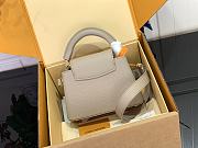 LV Capucines Mini Taurillon Leather Galet Gray M11341 - 21x13.6x8cm - 5