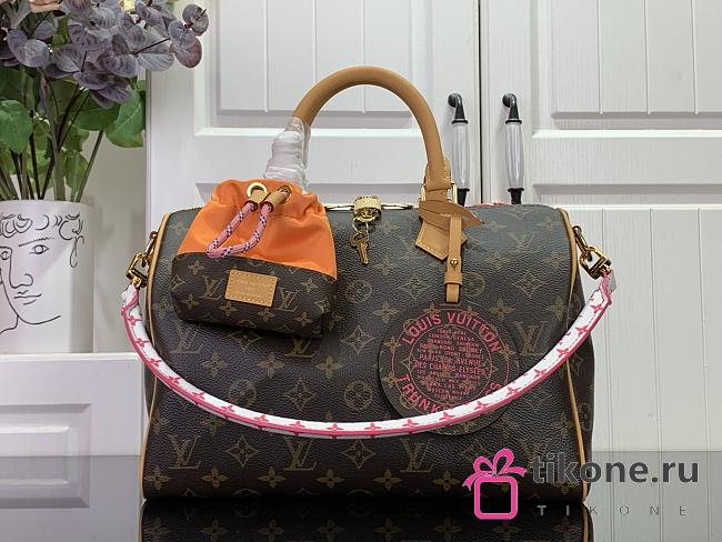 LV Speedy Soft 30 Monogram Canvas Orange M27512 - 30x21x17cm - 1