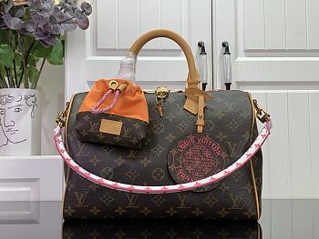 LV Speedy Soft 30 Monogram Canvas Orange M27512 - 30x21x17cm