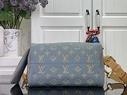 LV Speedy P9 Bandouliere 25 Calfskin Leather Golden Silk Blue M28080 - 25x15x15cm - 4