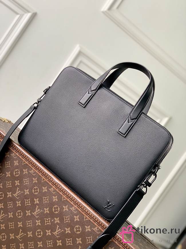 LV Gate Briefcase Waxy Calfskin Black M15258 - 39.5x30x4cm - 1