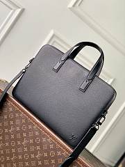 LV Gate Briefcase Waxy Calfskin Black M15258 - 39.5x30x4cm - 3