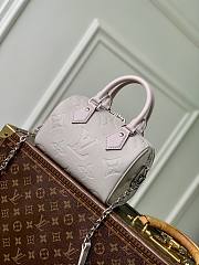LV Speedy Bandouliere 20 Bag Monogram Empreinte Brume Gray M28343- 20.5x13.5x12cm - 6