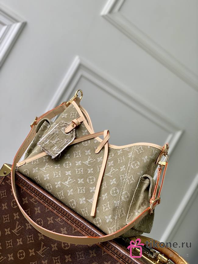LV Carryall Cargo PM Monogram Denim Khaki M27623- 33.5x23x15cm - 1