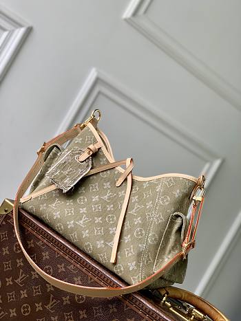 LV Carryall Cargo PM Monogram Denim Khaki M27623- 33.5x23x15cm