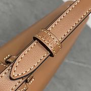 Celine Medium Triomphe Folio In Shiny Calfskin Brown - 25.5x14x7.5cm - 4