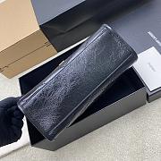 YSL Niki Small Shopping In Vintage Leather Black Silver Tone - 25x19x10cm - 5