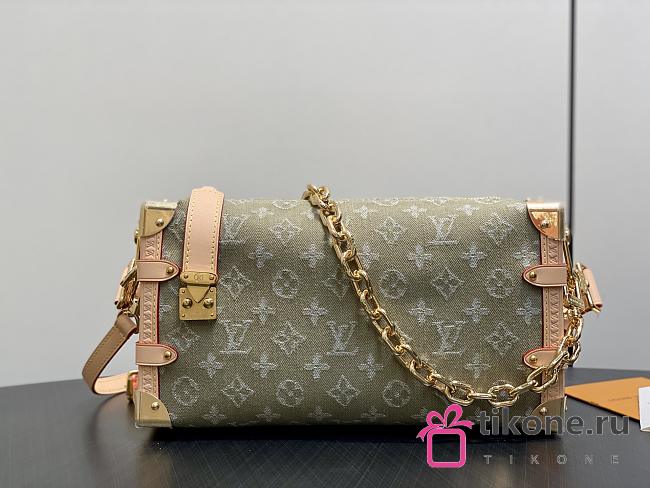 LV Side Trunk MM East West Monogram Denim Khaki - 28x15x7cm - 1