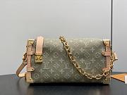 LV Side Trunk MM East West Monogram Denim Khaki - 28x15x7cm - 1
