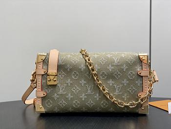 LV Side Trunk MM East West Monogram Denim Khaki - 28x15x7cm