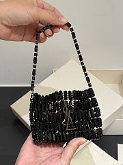 YSL Micro Evening Bag In Crystals Black - 11.5x8.5x2.5cm - 1