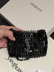 YSL Micro Evening Bag In Crystals Black - 11.5x8.5x2.5cm - 6