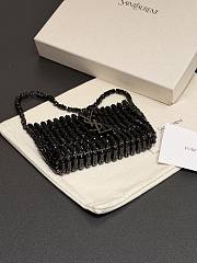 YSL Micro Evening Bag In Crystals Black - 11.5x8.5x2.5cm - 5