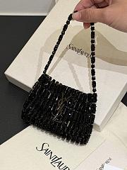 YSL Micro Evening Bag In Crystals Black - 11.5x8.5x2.5cm - 4