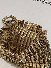 YSL Micro Evening Bag In Crystals Gold - 11.5x8.5x2.5cm - 3